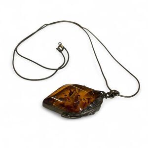 Whimsigoth Fairy Bohemian Cottagecore Festival Baltic Art Nouveau Amber Pendent